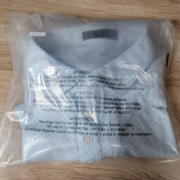 G FORE Polo Shirt Mens XL Light Blue Micro Dot Golf Performance Stretch Preppy - Picture 12 of 12